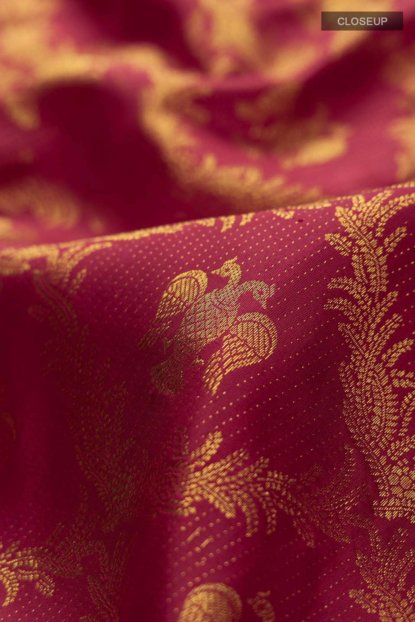 Veeravali-Maroon Kanchipuram Silk Saree