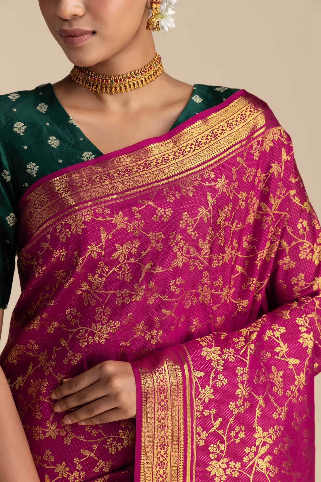 Vasanthika-Ruby Red Kanchipuram Silk Saree