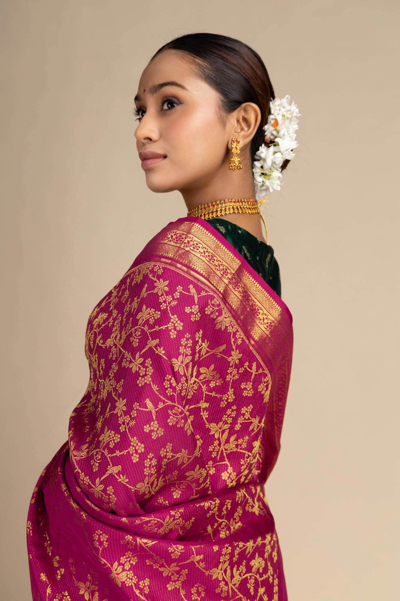 Vasanthika-Ruby Red Kanchipuram Silk Saree