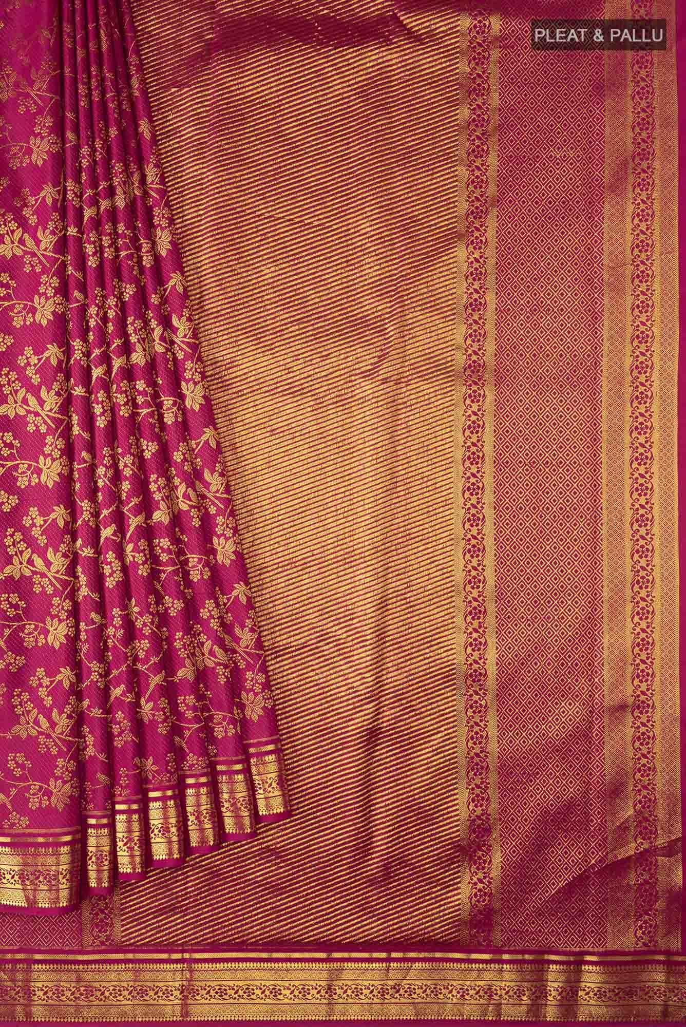 Vasanthika-Ruby Red Kanchipuram Silk Saree