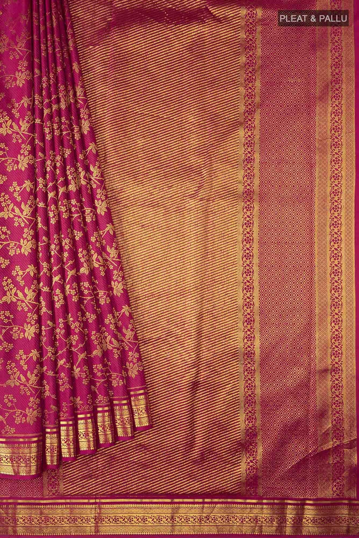 Vasanthika-Ruby Red Kanchipuram Silk Saree