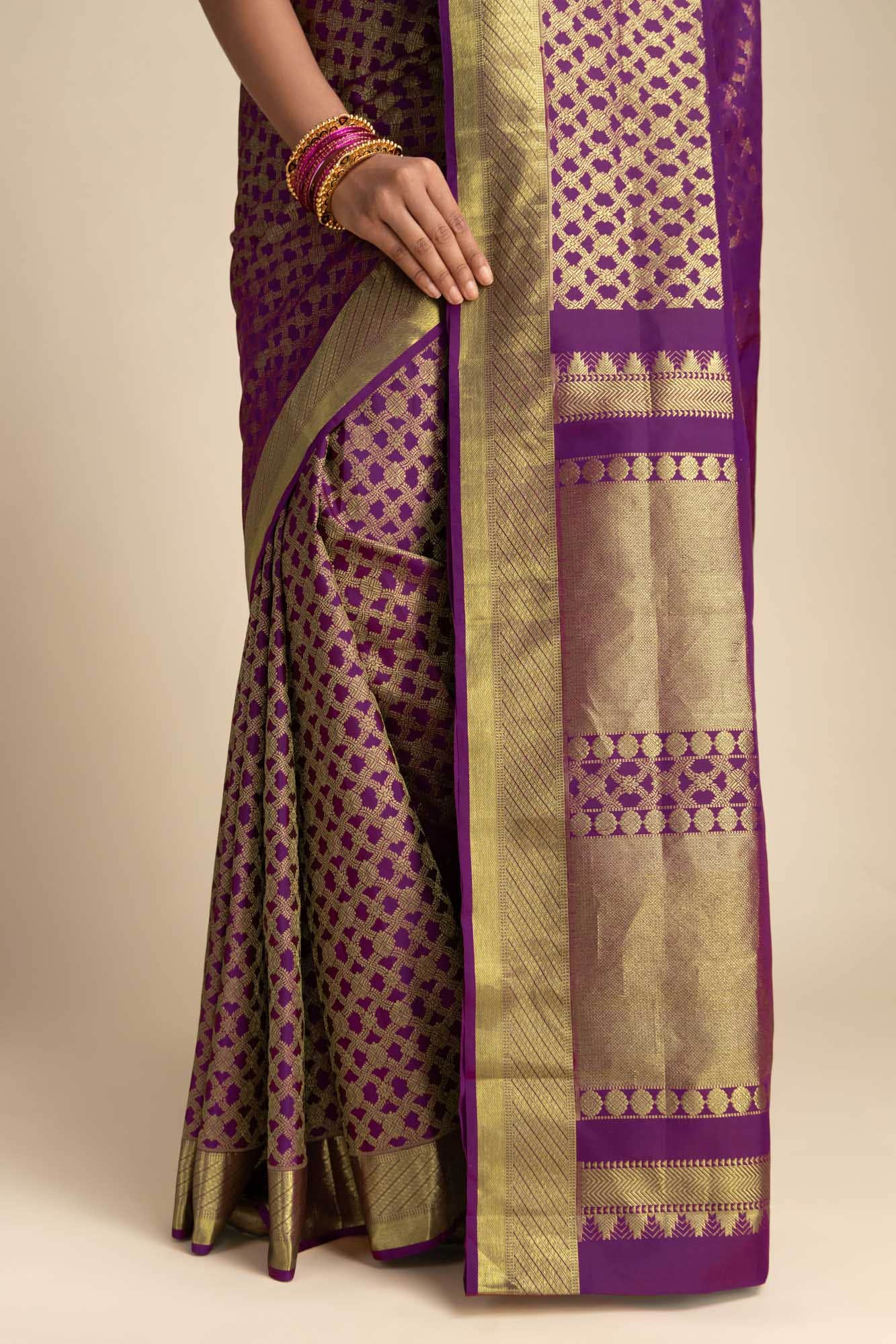 Rudrani-Purple Kanchipuram Silk Saree