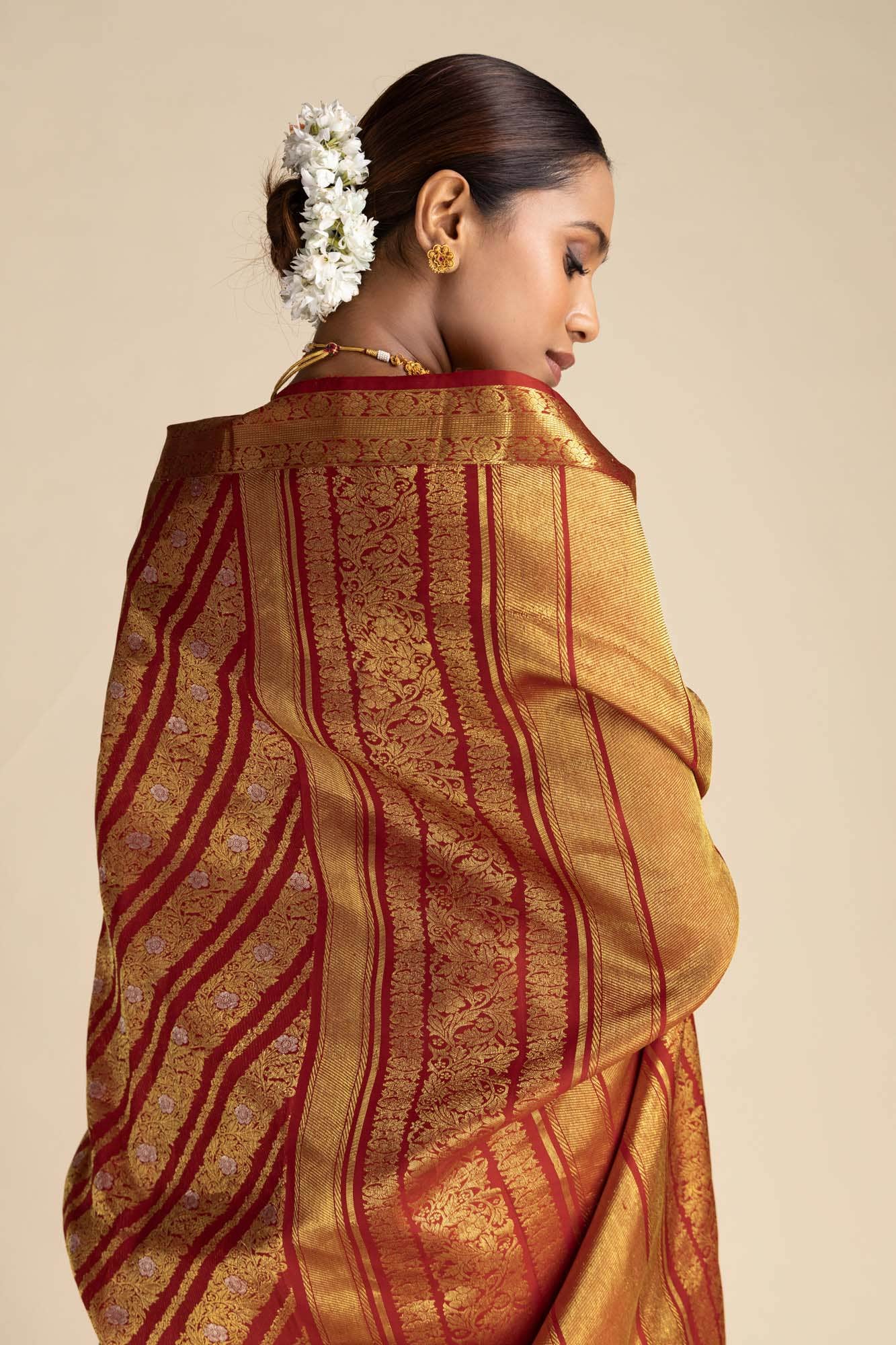 Rohini-Red Kanchipuram Silk Saree