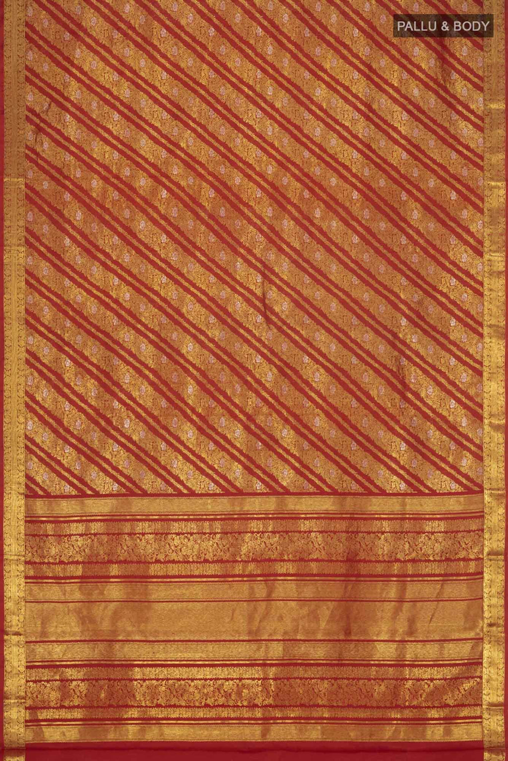Rohini-Red Kanchipuram Silk Saree