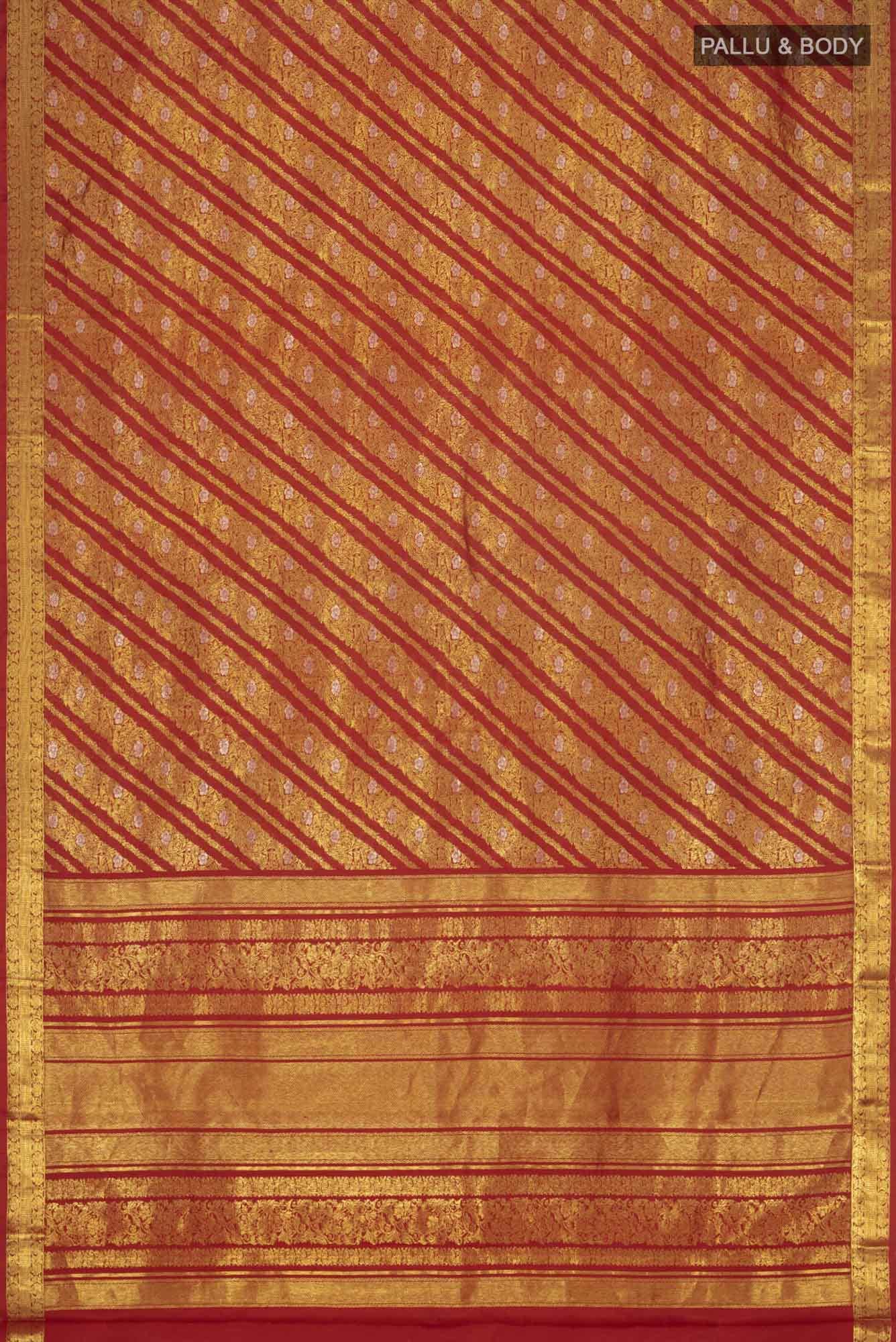 Rohini-Red Kanchipuram Silk Saree