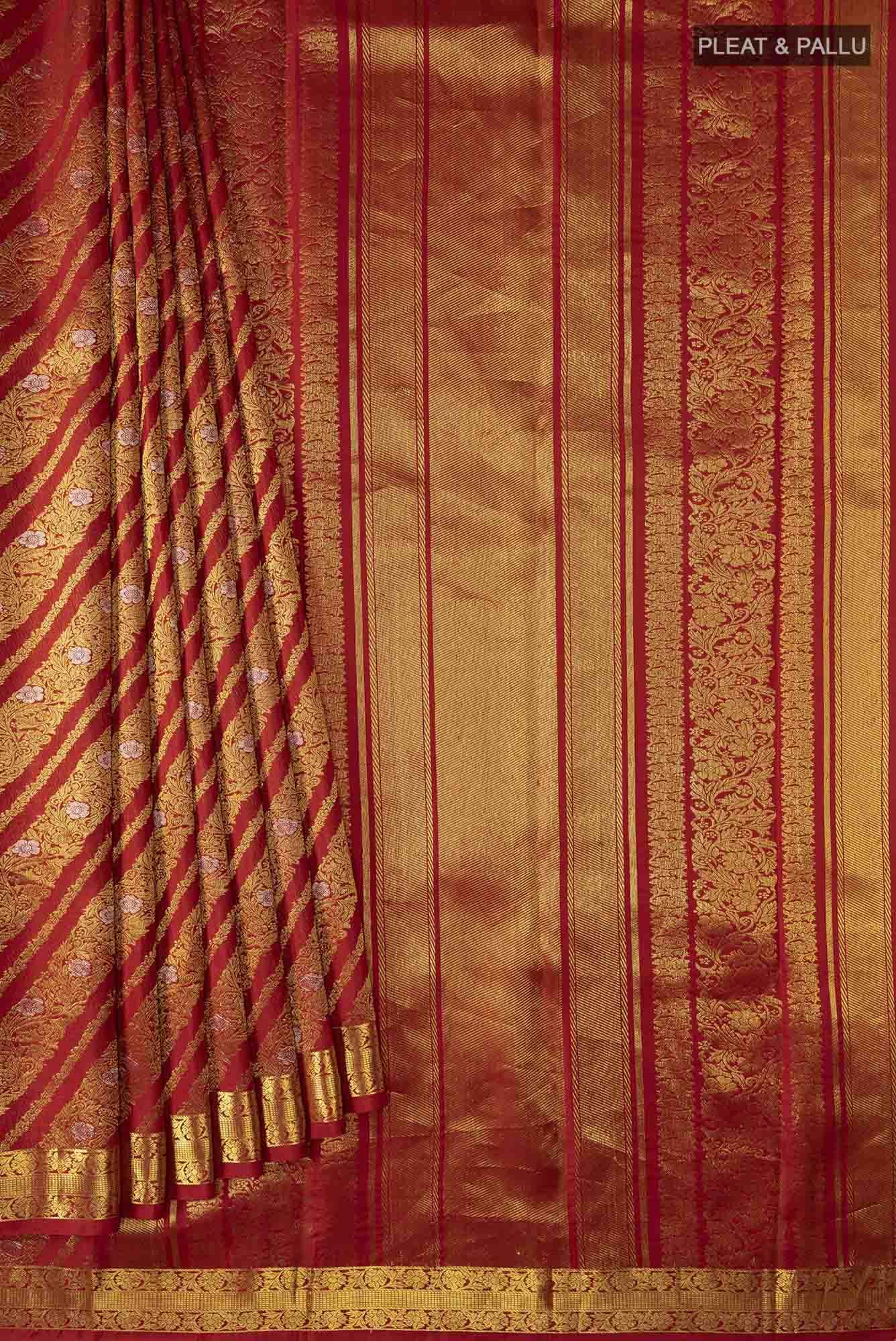 Rohini-Red Kanchipuram Silk Saree