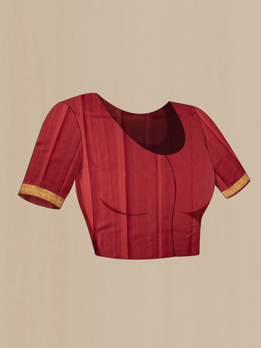 Rohini-Red Kanchipuram Silk Saree