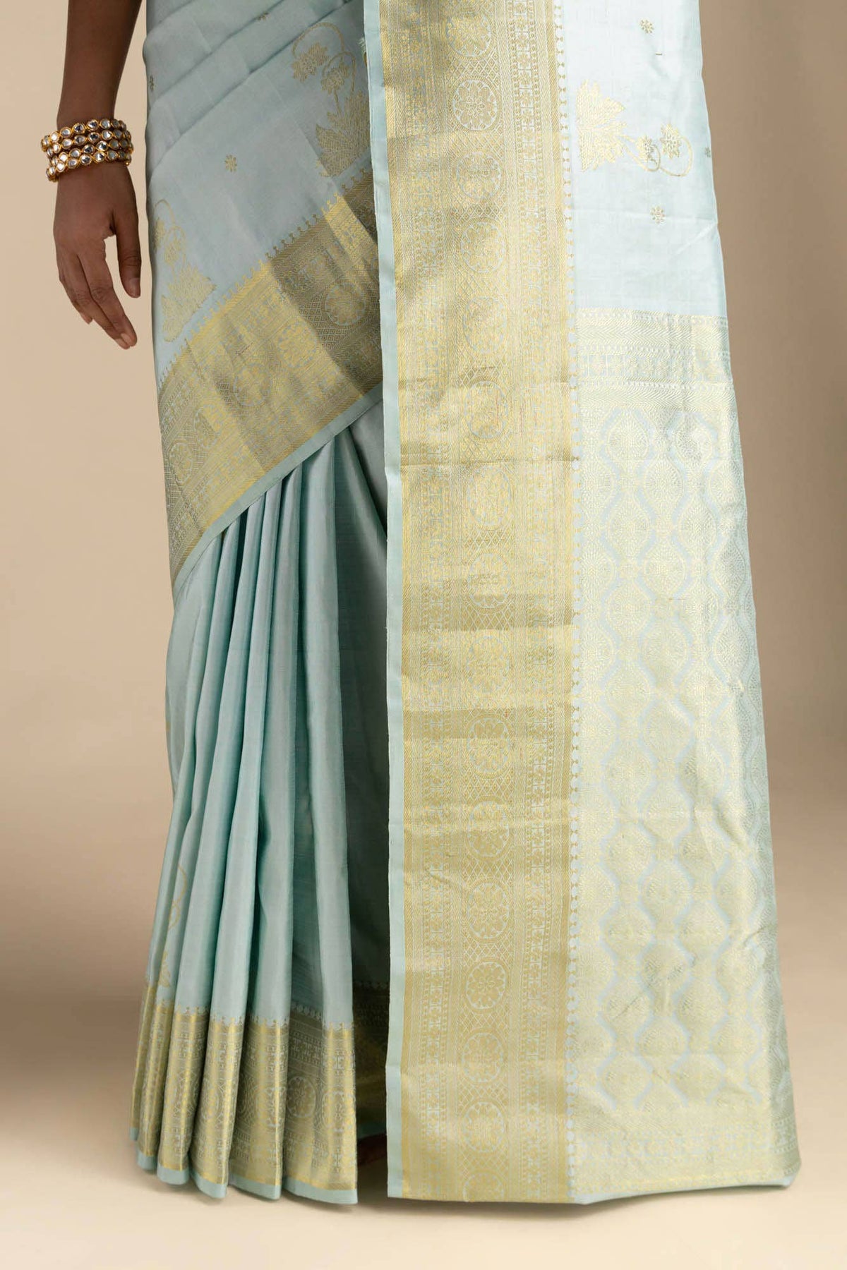 Tarangini-Pastel Blue Kanchipuram Silk Saree