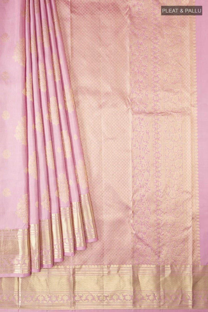 Kavini-Light Pink Kanchipuram Silk Saree