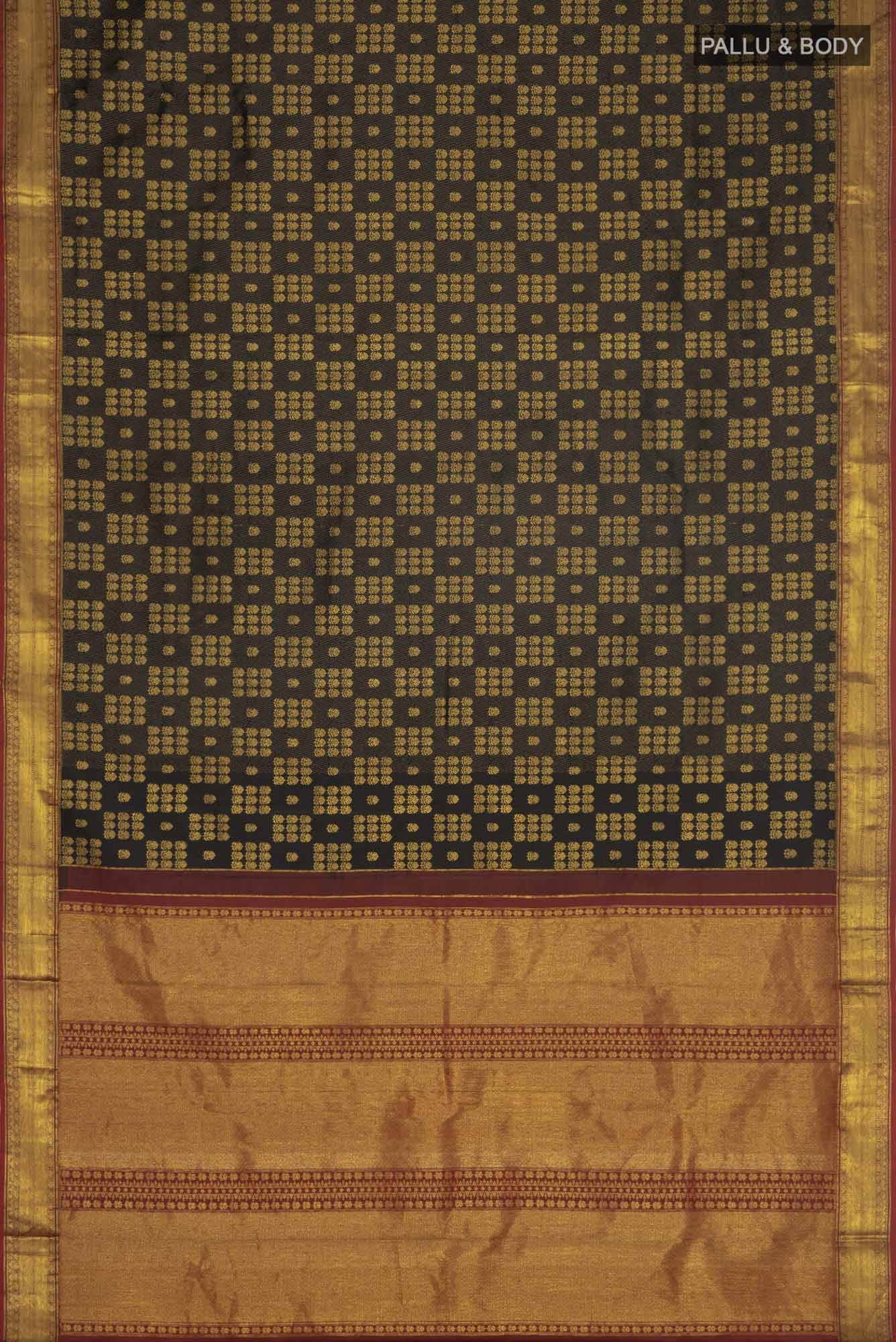 Kanaka-Black Kanchipuram Silk Saree