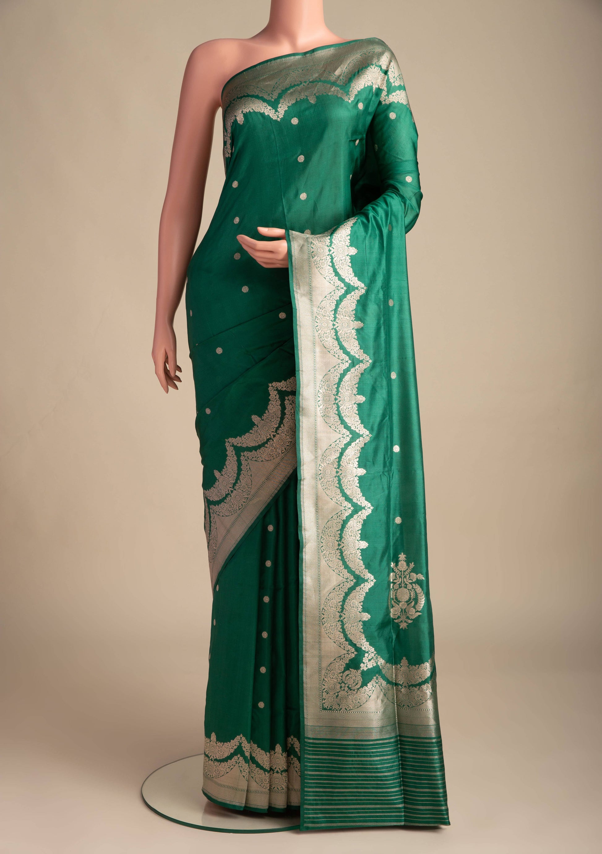 Vibhushita-Green Banarasi Silk Saree