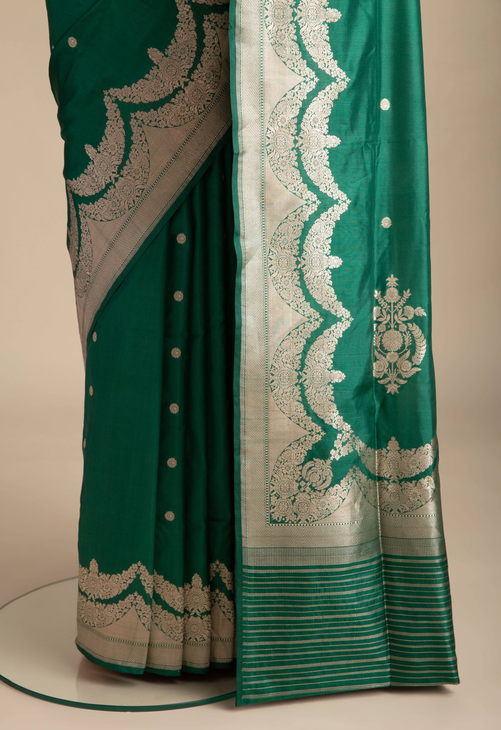 Vibhushita-Green Banarasi Silk Saree