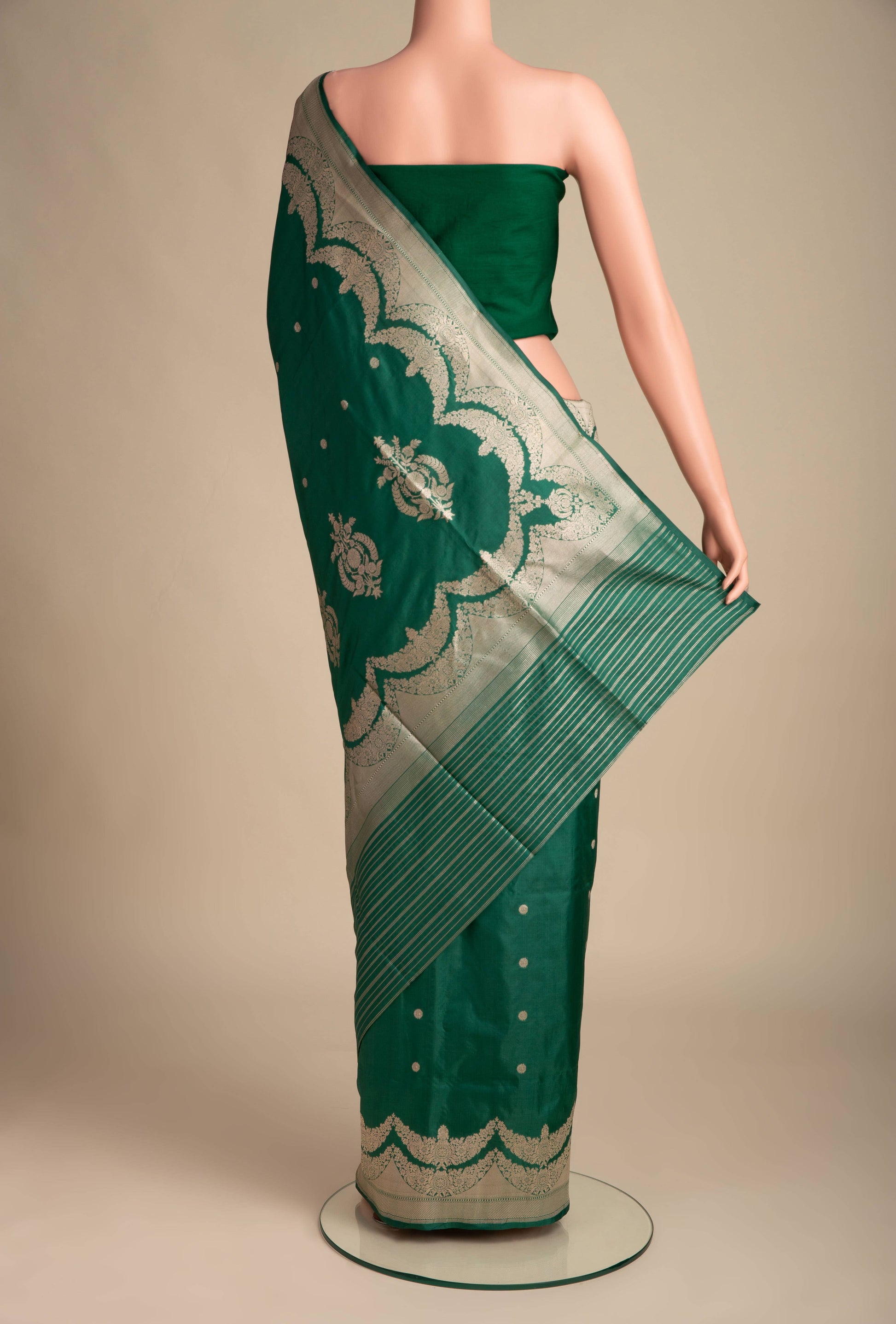 Vibhushita-Green Banarasi Silk Saree
