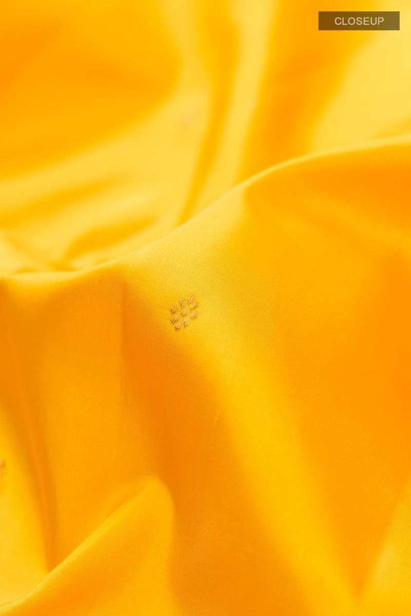 Amara-Mustard Yellow Kanchipuram Silk Saree