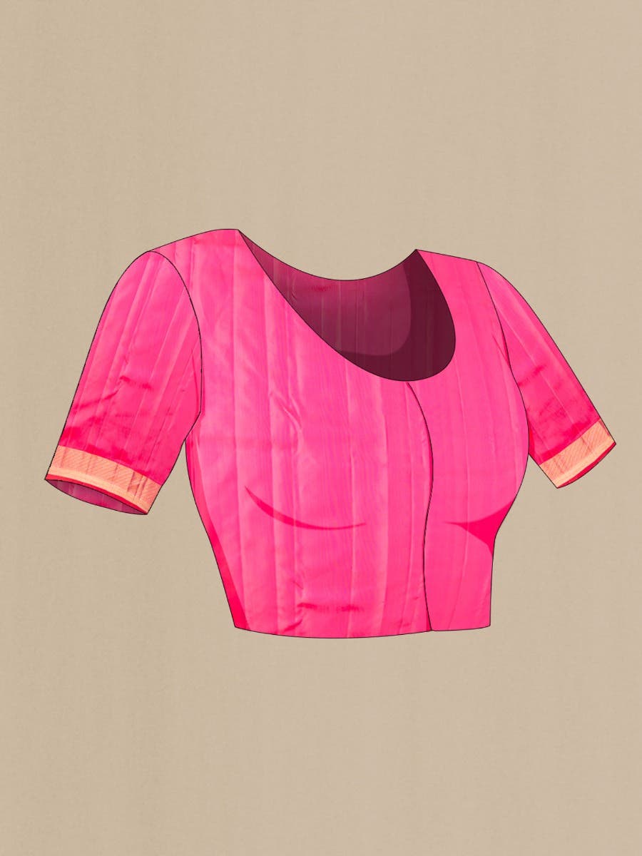 Rudrani-Pink with Orange Dual Tone Kanchipuram Silk Saree