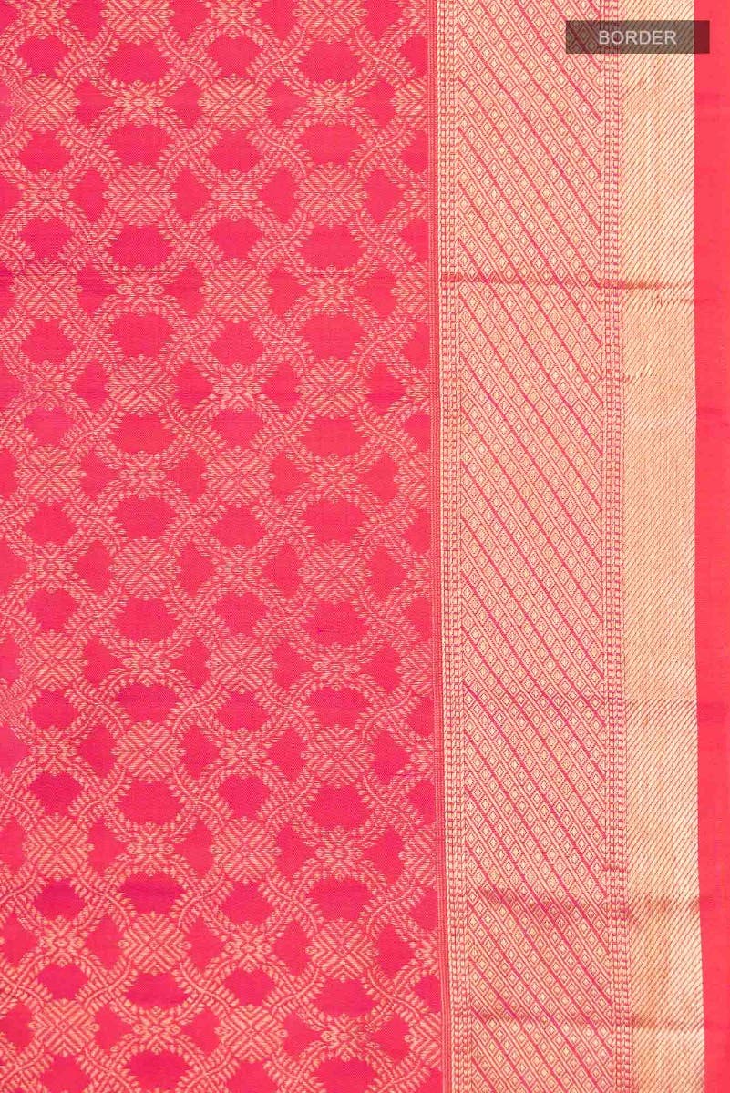 Rudrani-Pink with Orange Dual Tone Kanchipuram Silk Saree