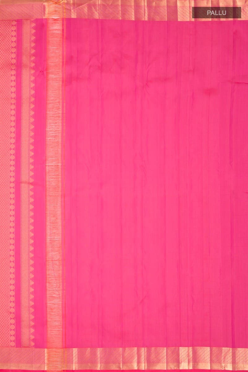 Rudrani-Pink with Orange Dual Tone Kanchipuram Silk Saree