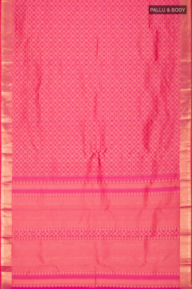 Rudrani-Pink with Orange Dual Tone Kanchipuram Silk Saree
