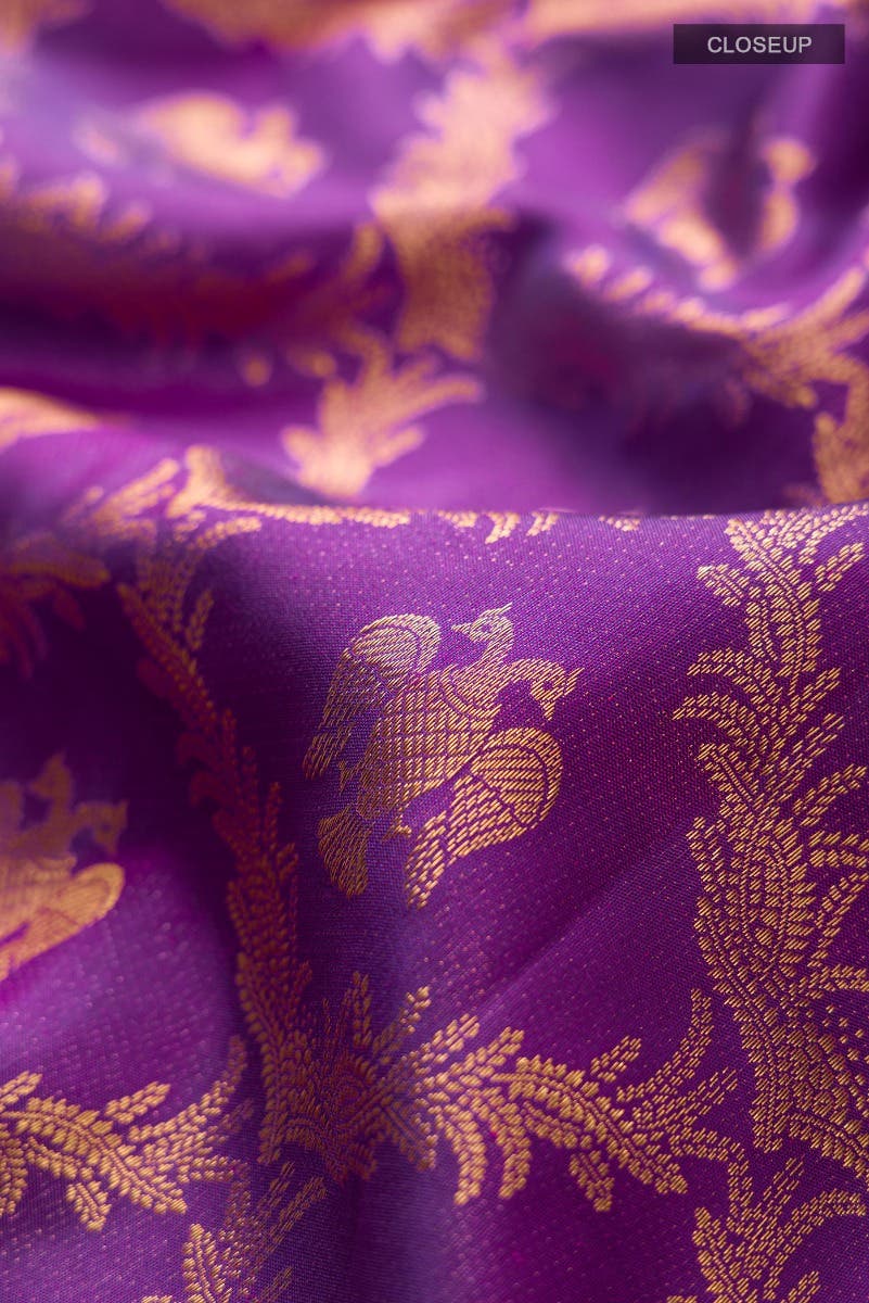 Veeravali-Purple Kanchipuram Silk Saree