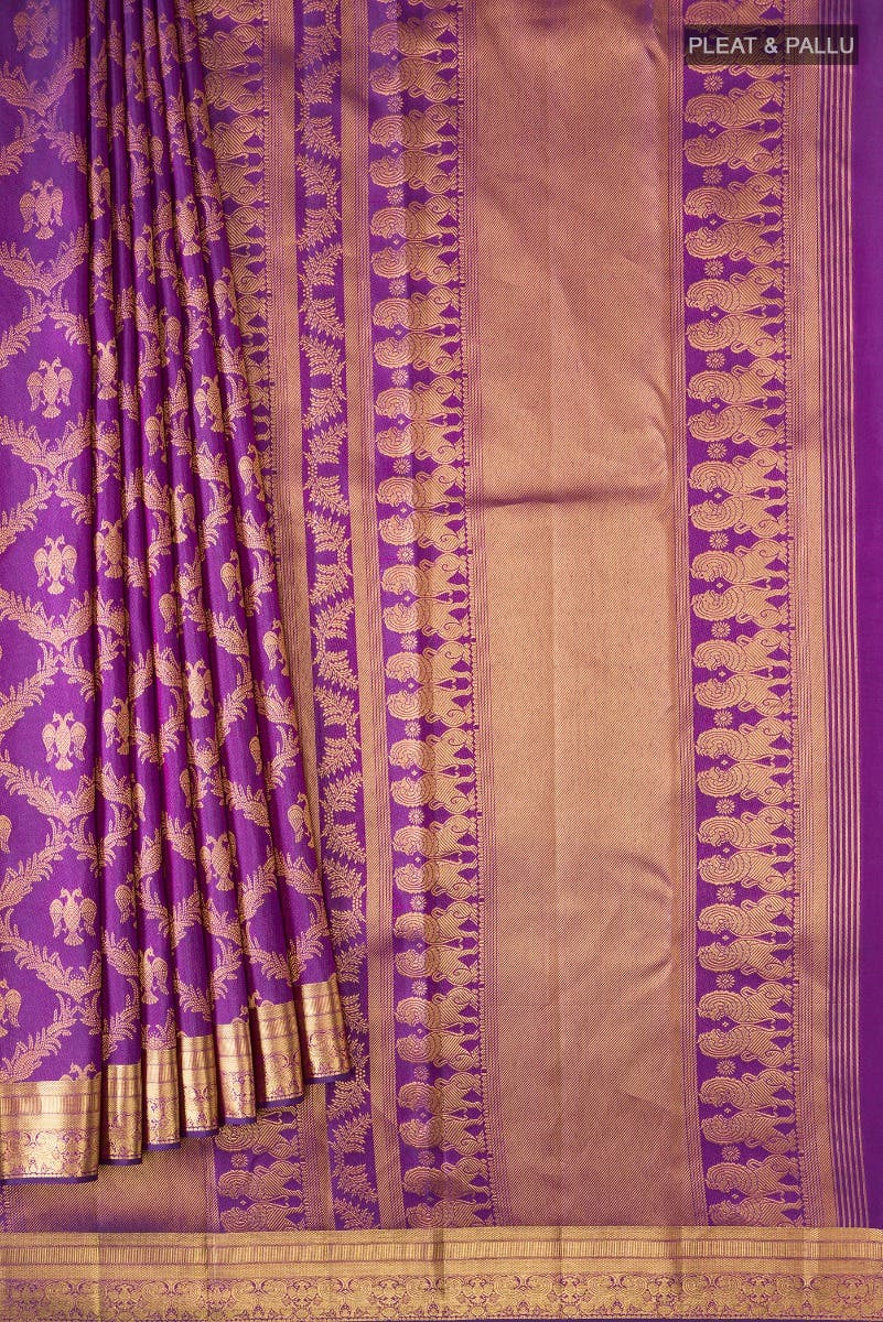 Veeravali-Purple Kanchipuram Silk Saree