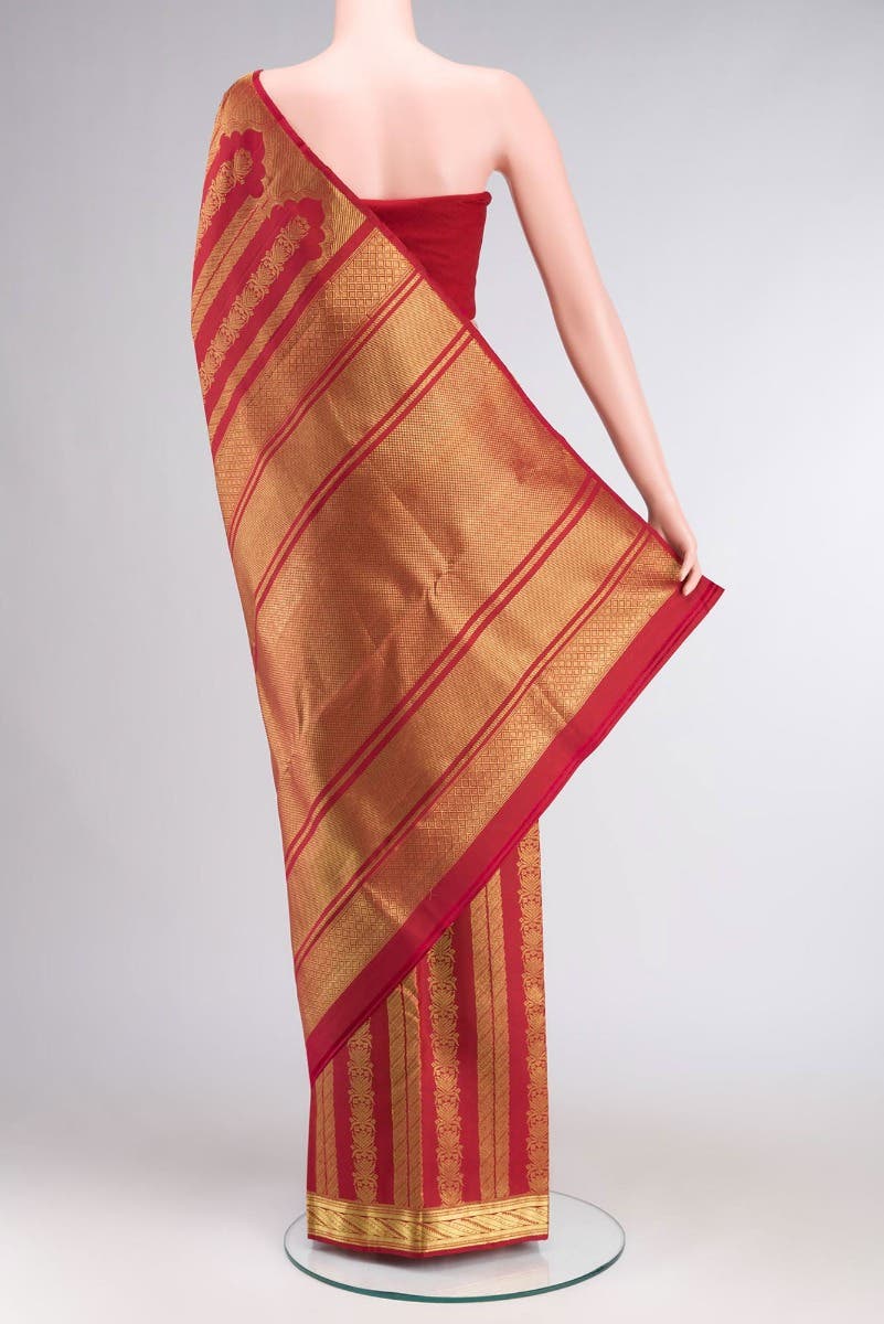 Mangalam-Red Kanchipuram Silk Saree