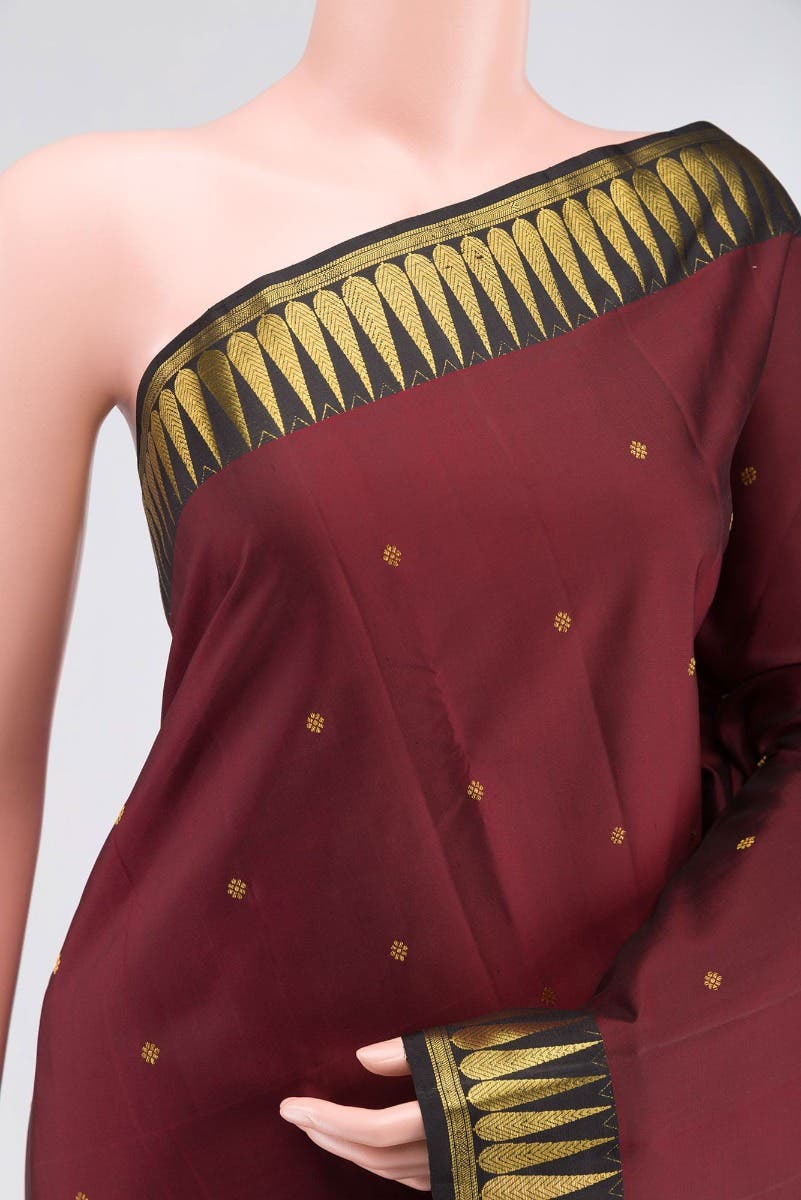 Amara-Maroon Kanchipuram Silk Saree