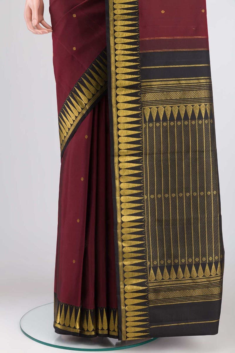 Amara-Maroon Kanchipuram Silk Saree