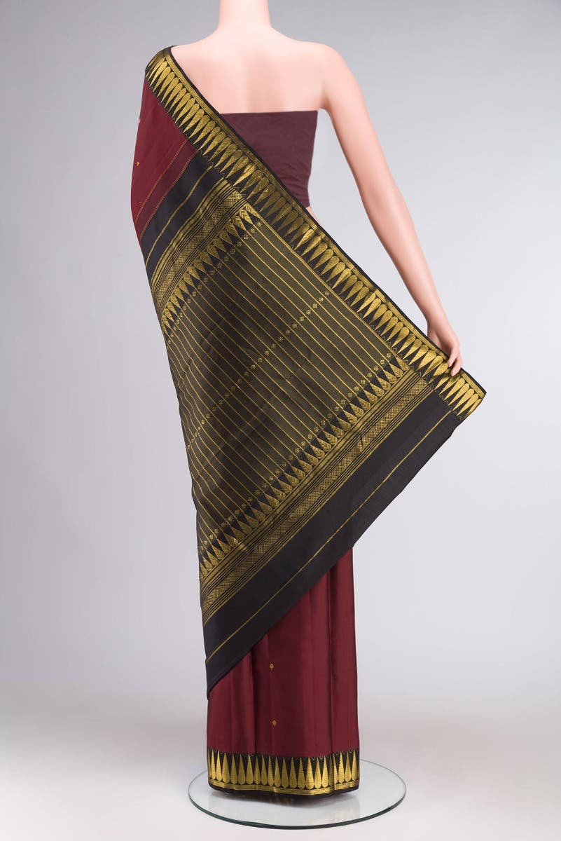 Amara-Maroon Kanchipuram Silk Saree