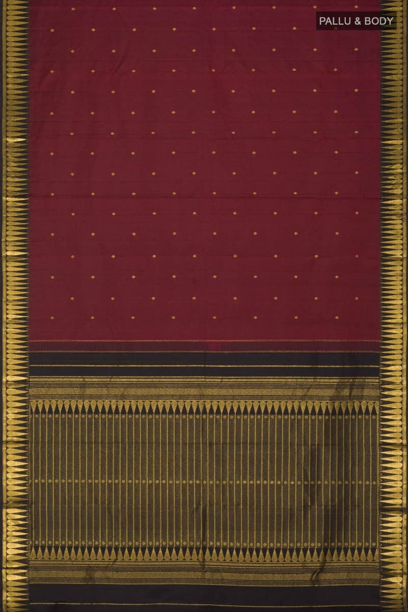 Amara-Maroon Kanchipuram Silk Saree