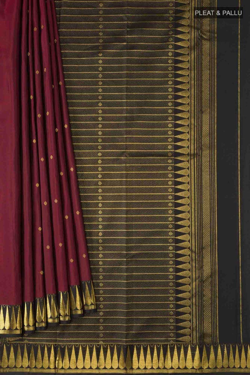 Amara-Maroon Kanchipuram Silk Saree