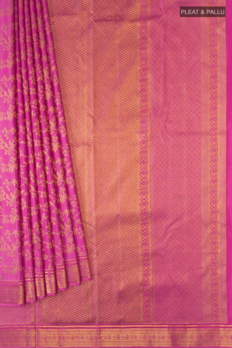 Vasanthika-Pink Kanchipuram Silk Saree
