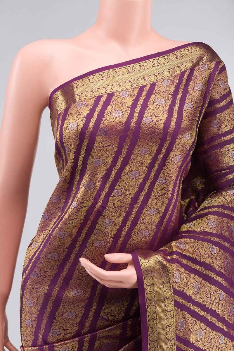 Rohini-Purple Kanchipuram Silk Saree