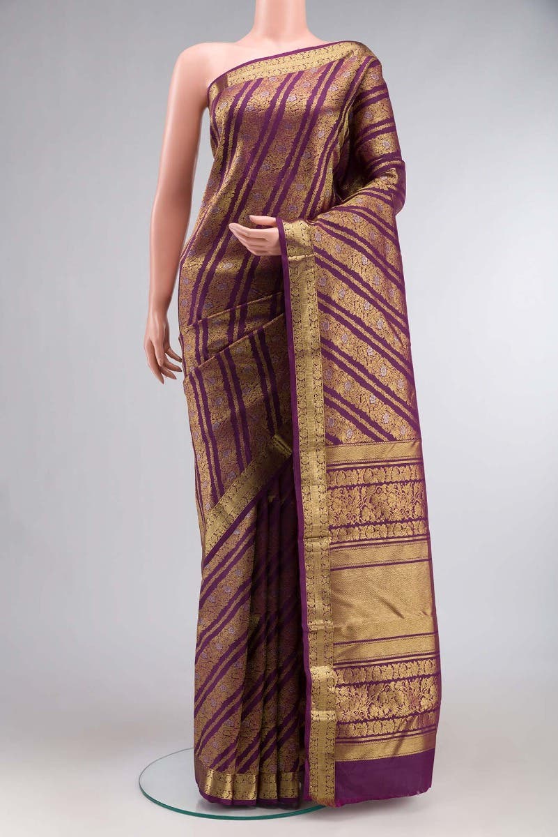 Rohini-Purple Kanchipuram Silk Saree
