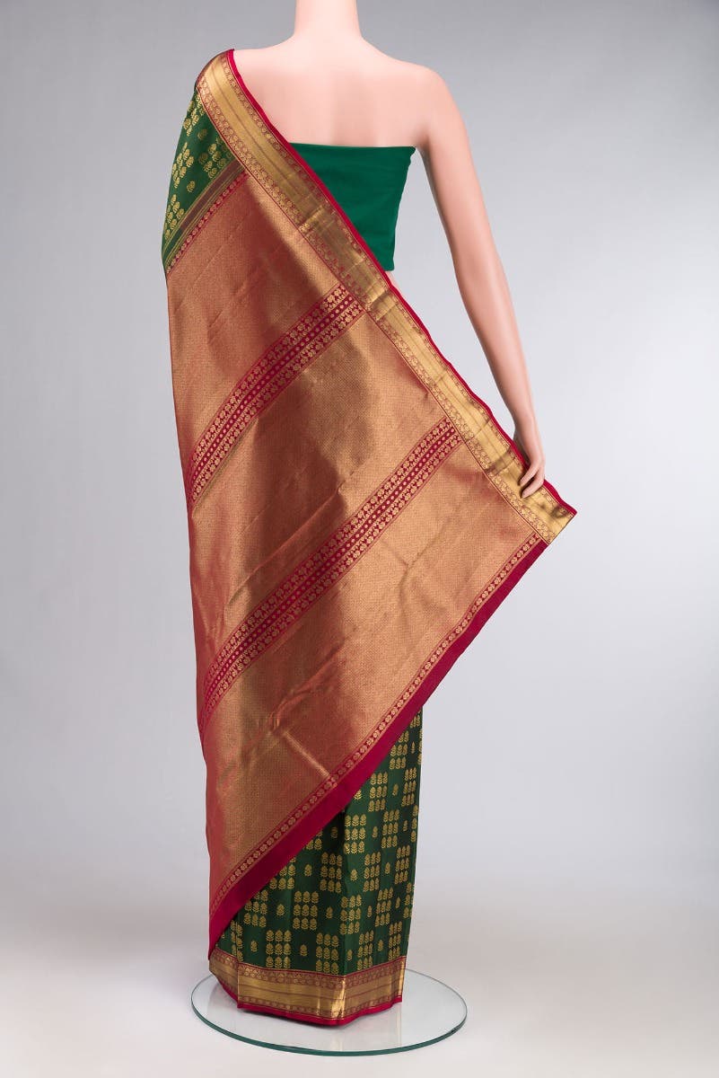 Kanaka-Green Kanchipuram Silk Saree