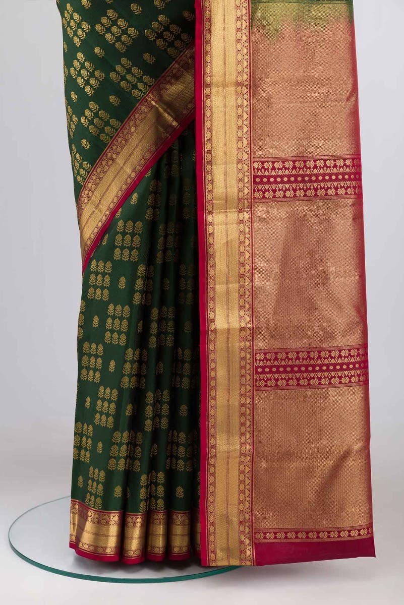 Kanaka-Green Kanchipuram Silk Saree