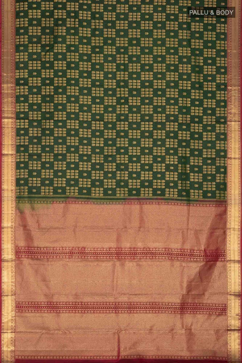 Kanaka-Green Kanchipuram Silk Saree