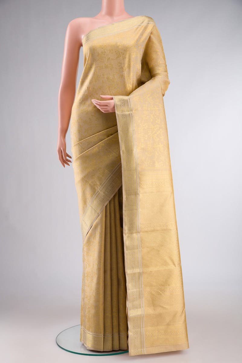 Vasanthika-Beige Kanchipuram Silk Saree