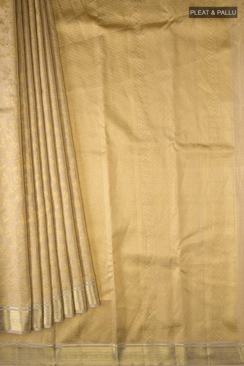 Vasanthika-Beige Kanchipuram Silk Saree
