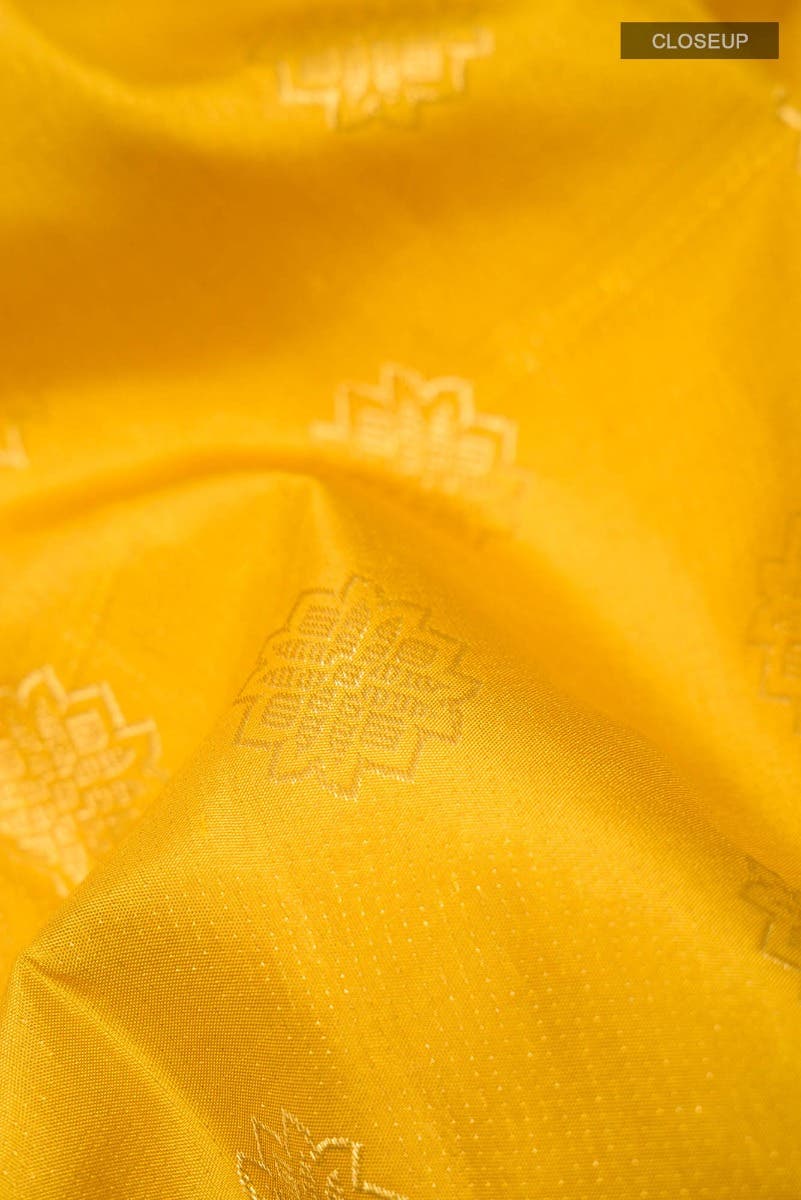 Vanashree-Mustard Yellow Kanchipuram Silk Saree