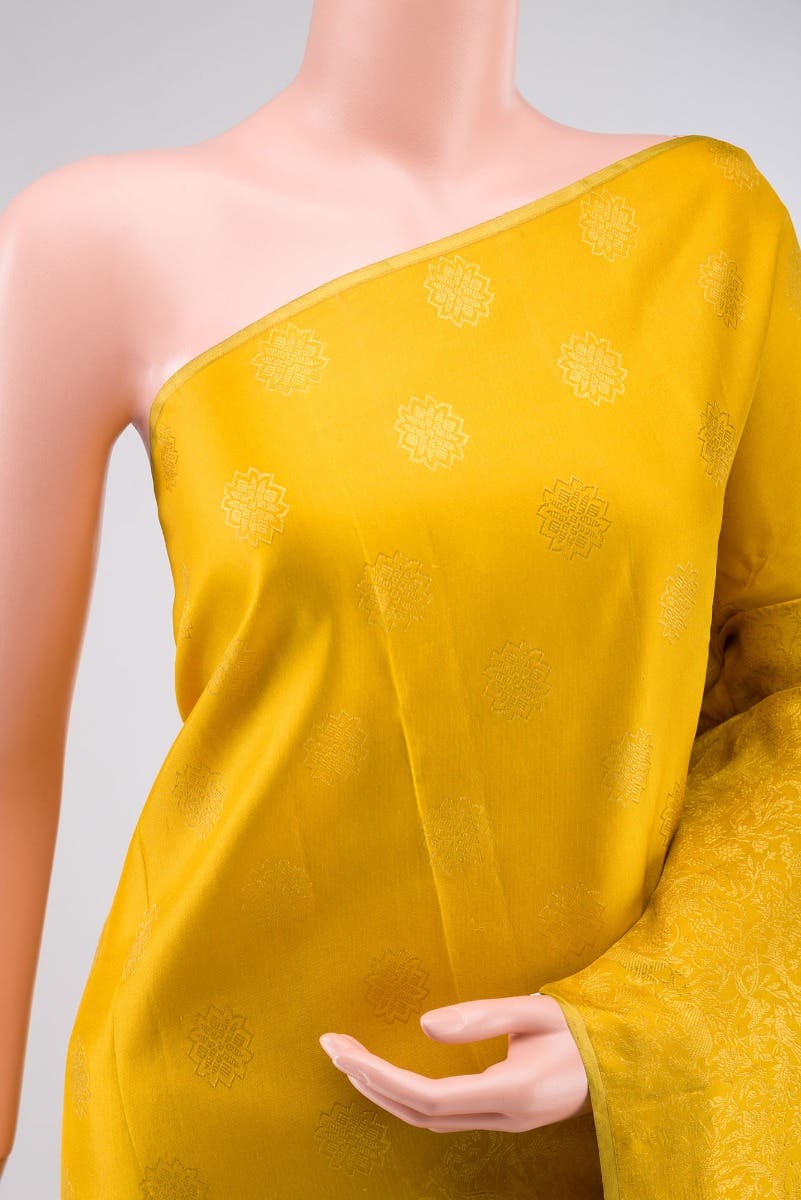 Vanashree-Mustard Yellow Kanchipuram Silk Saree