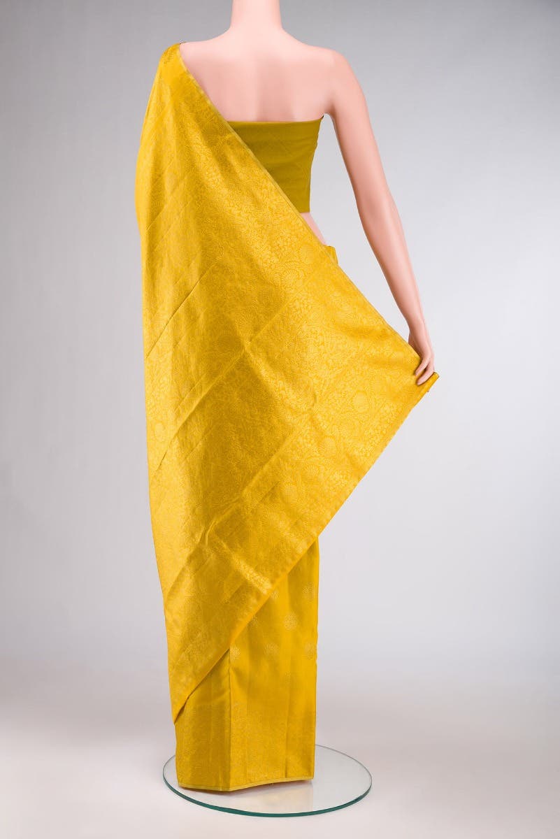 Vanashree-Mustard Yellow Kanchipuram Silk Saree