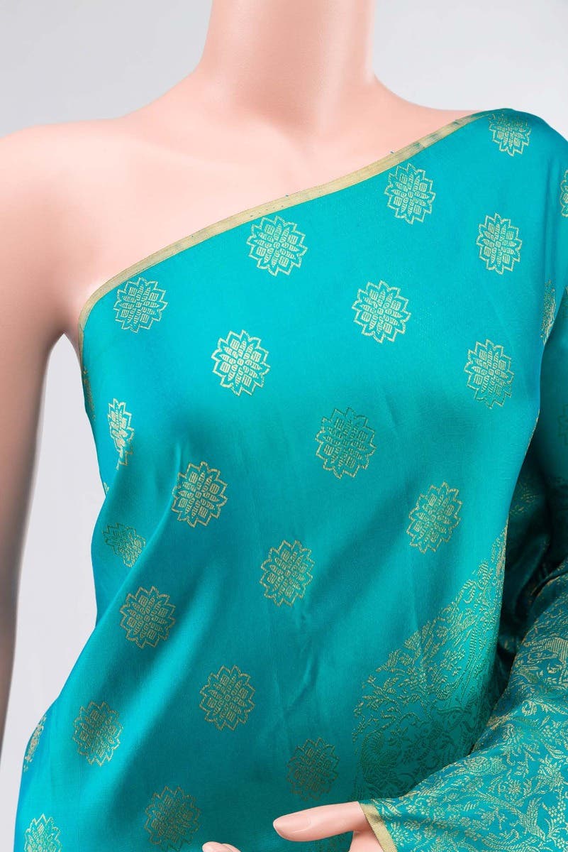 Vanashree-Turquoise Kanchipuram Silk Saree