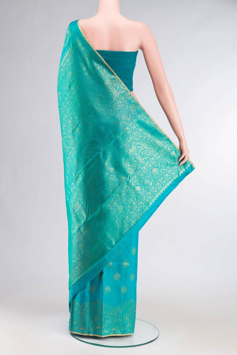 Vanashree-Turquoise Kanchipuram Silk Saree