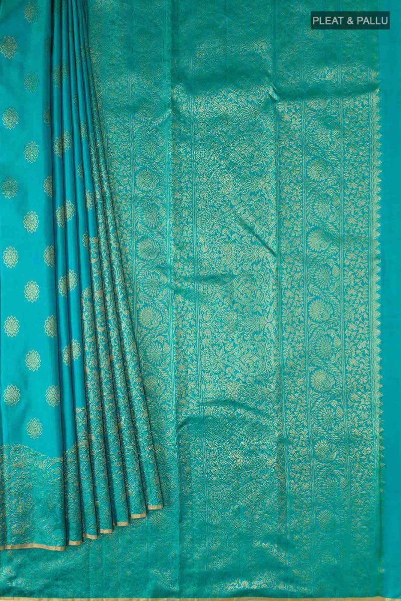 Vanashree-Turquoise Kanchipuram Silk Saree