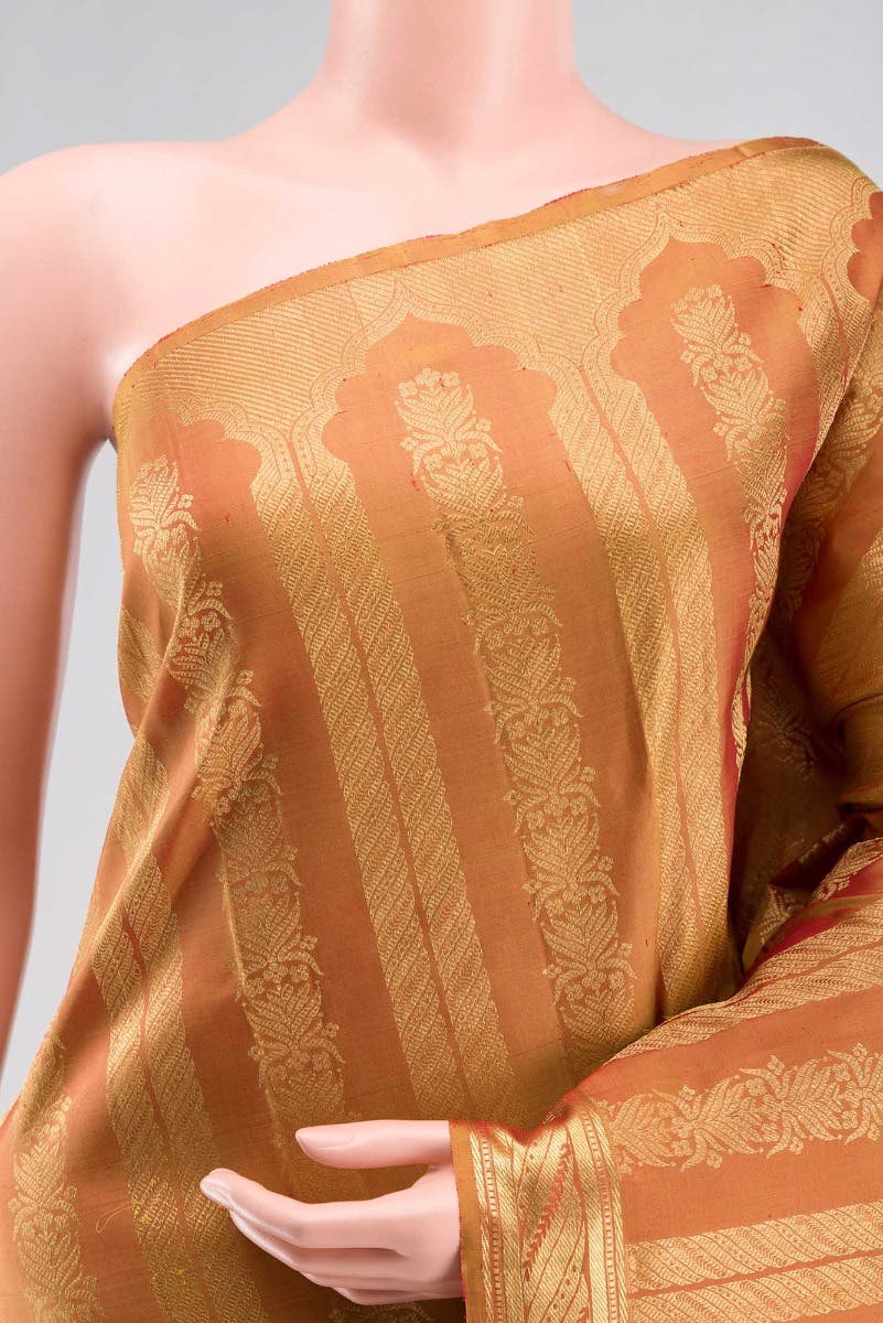 Mangalam-Orange Kanchipuram Silk Saree