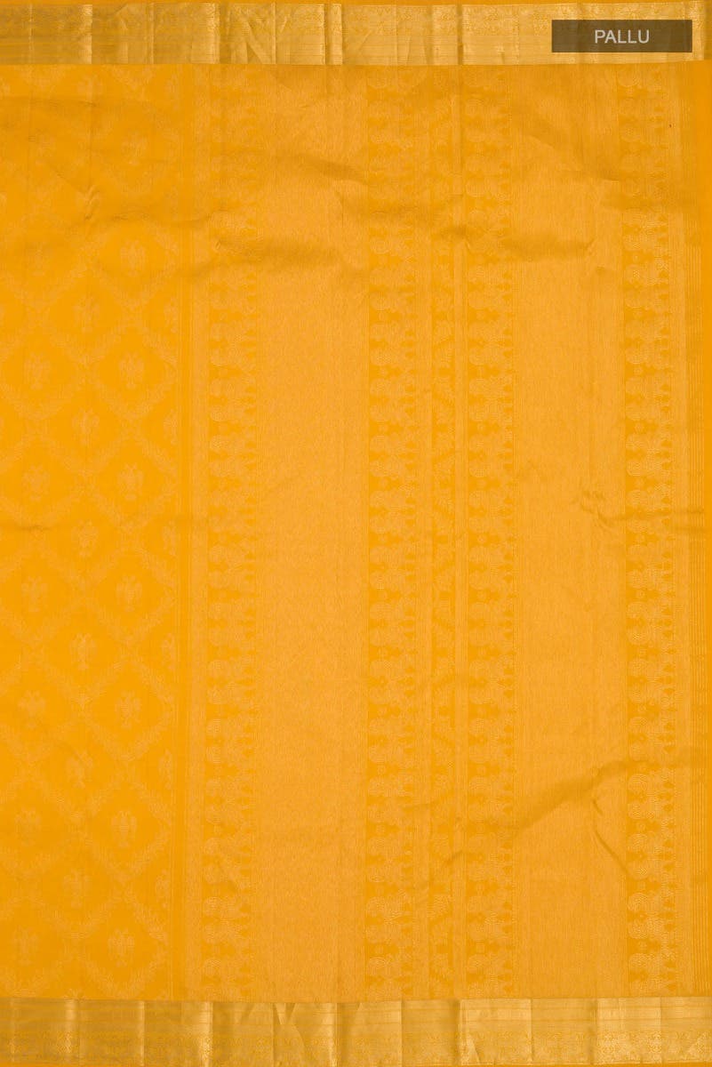 Veeravali-Yellow Kanchipuram Silk Saree