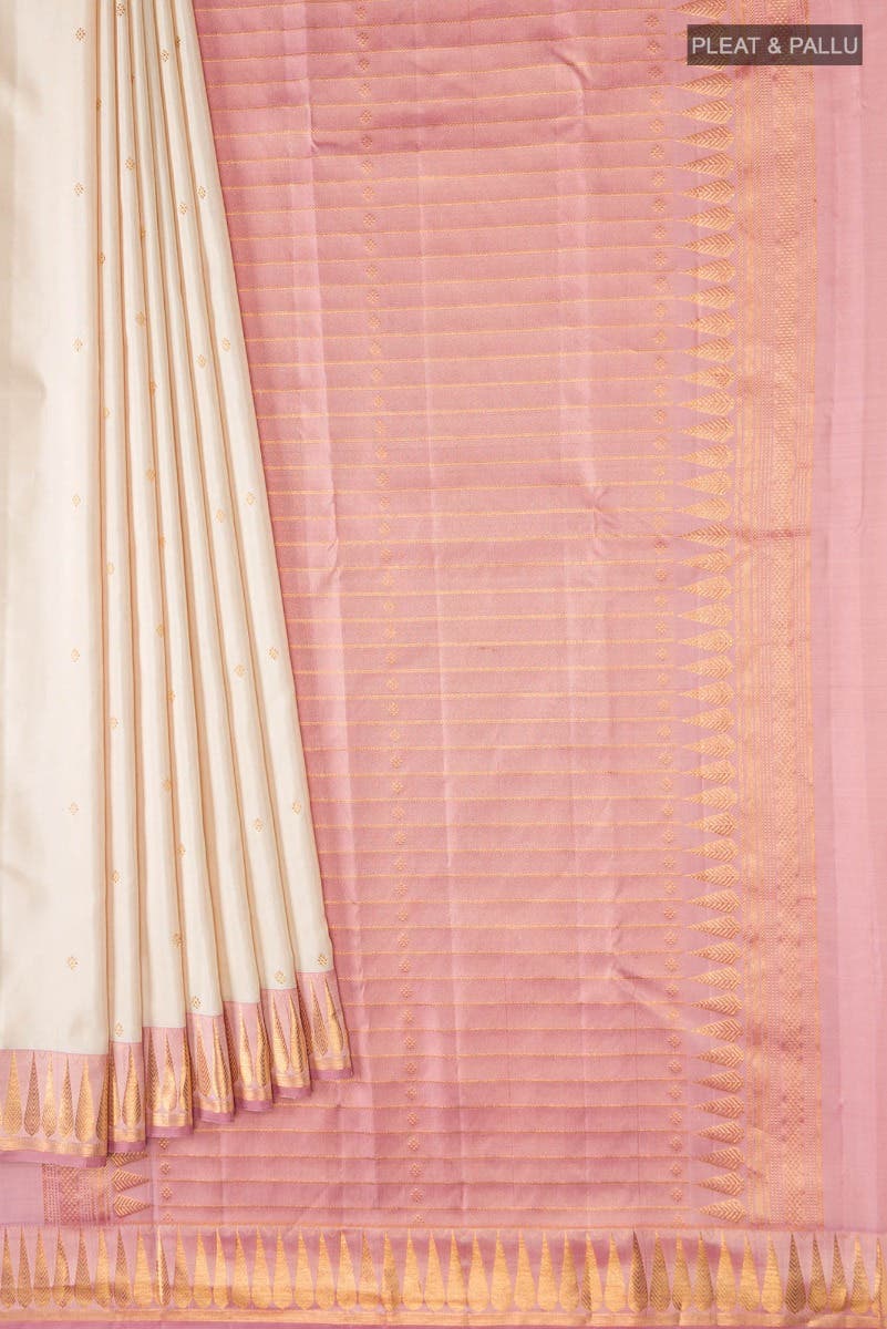 Amara-Cream Kanchipuram Silk Saree
