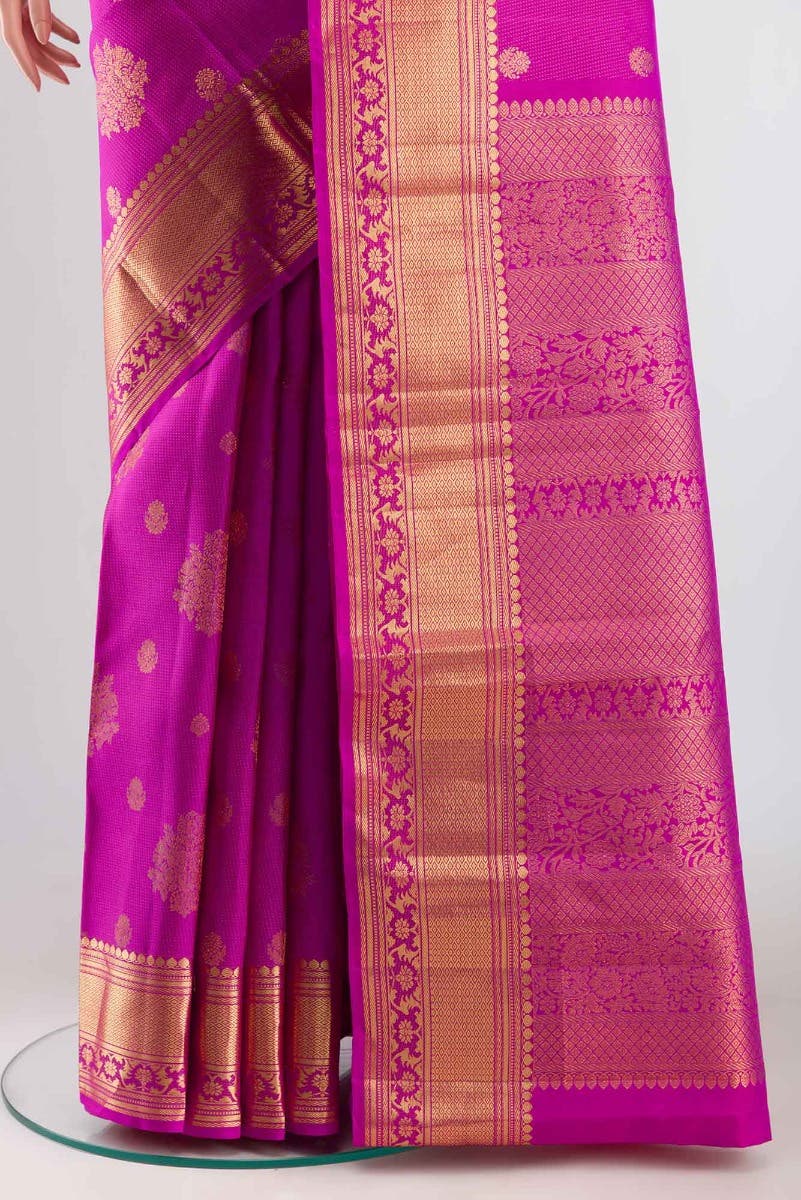 Kavini-Dark Pink Kanchipuram Silk Saree