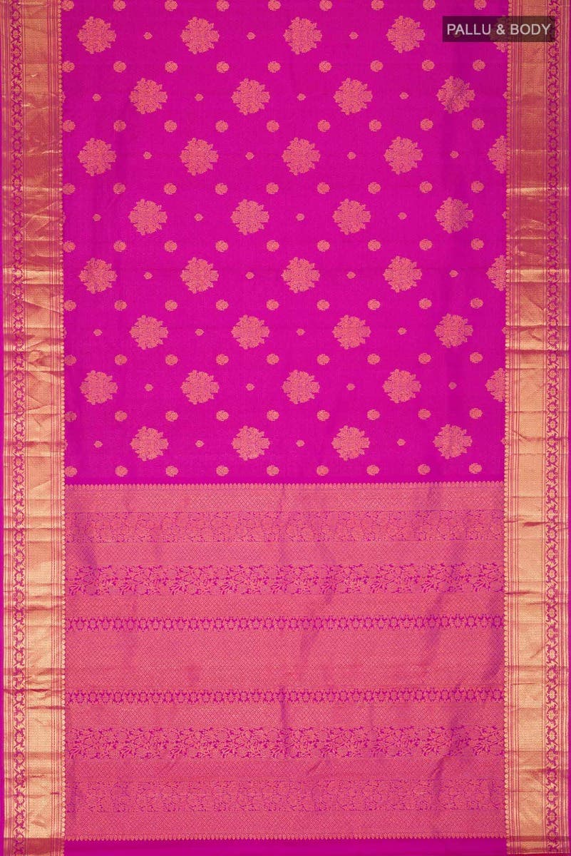 Kavini-Dark Pink Kanchipuram Silk Saree