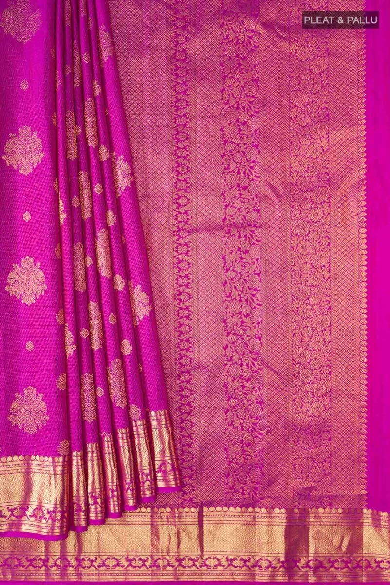 Kavini-Dark Pink Kanchipuram Silk Saree